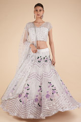 Lilac Embellished Lehenga438 video